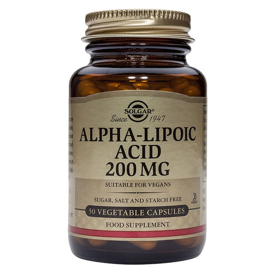 Solgar Alpha-Lipoic Acid 200mg 50 Capsules Jag Couture London - New York