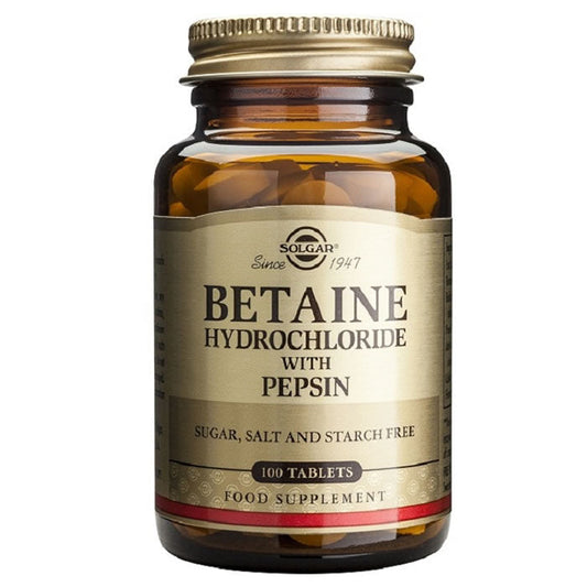 Solgar Betaine Hydrochloride 100 Tablets Jag Couture London - New York