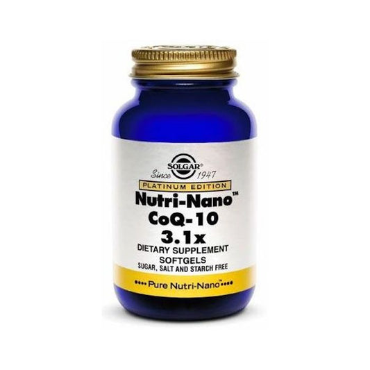 Solgar Nutri-Nano Coenzyme Q10 3.1x 50 Softgels Jag Couture London - New York