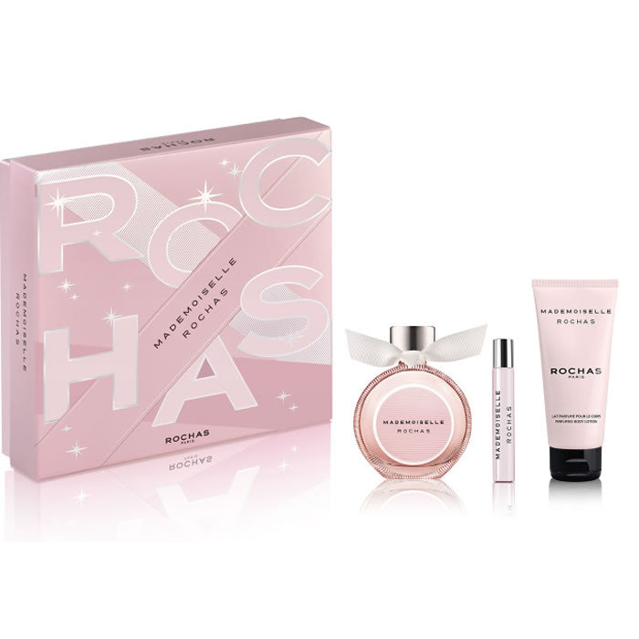 Rochas Mademoiselle Eau De Perfume Spray 90ml Set 3 Pieces Jag Couture London - New York