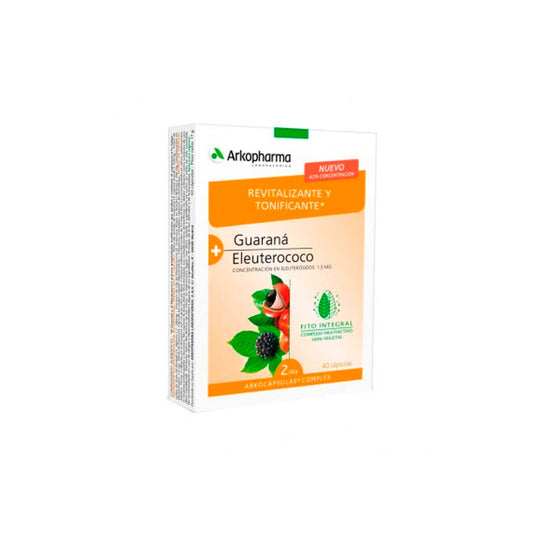 Arkopharma Guarana & Eleutherococcus 40 Capsules Jag Couture London - New York
