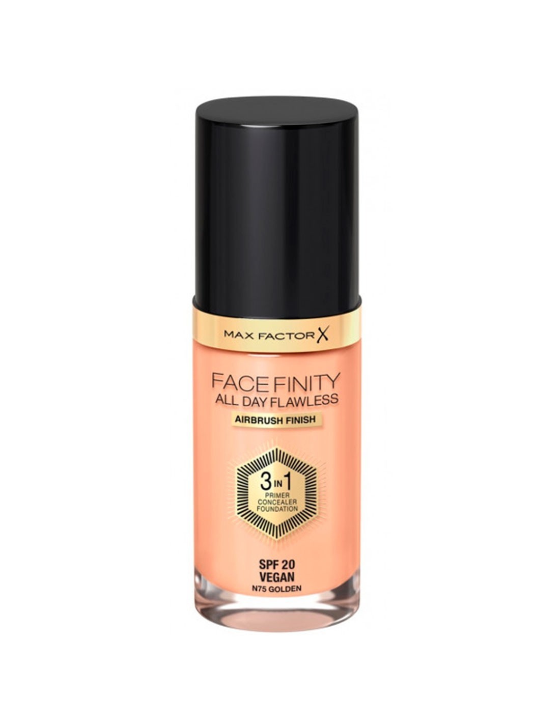 Max Factor Facefinity 3in1 Primer, Concealer y Foundation 75-Golden 30ml Jag Couture London - New York