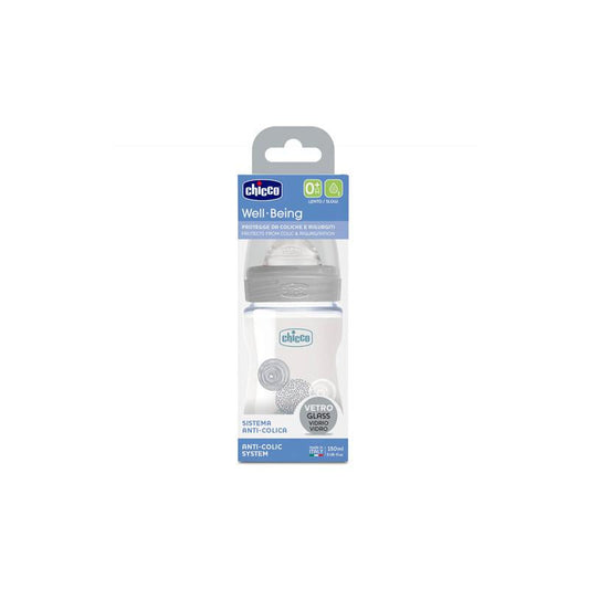 Chicco Well-Being Neutral Glass Bottle 150ml Jag Couture London - New York