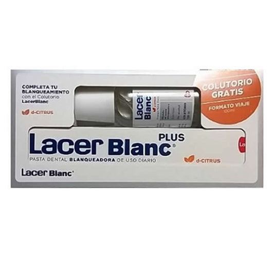 Lacer Blanc Plus Whitening Toothpaste D-Citrus 125ml + Mouthwash 100ml Jag Couture London - New York