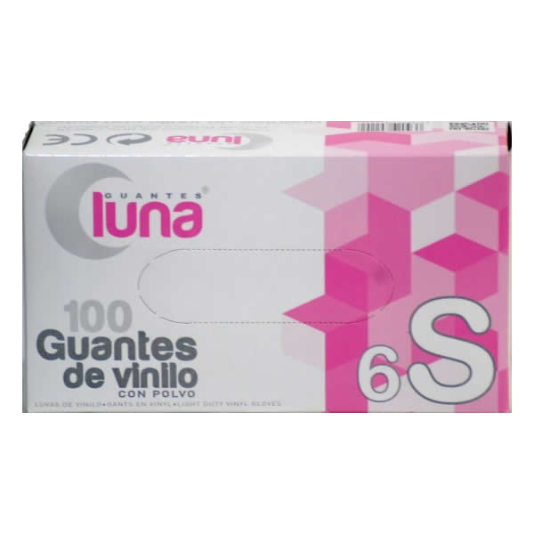 Guantes Luna Vinyl Gloves Size S 100 Units Jag Couture London - New York