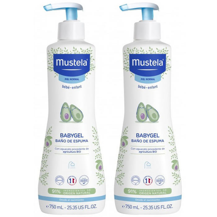Mustela Babygel Foaming Bath 2x750ml Jag Couture London - New York