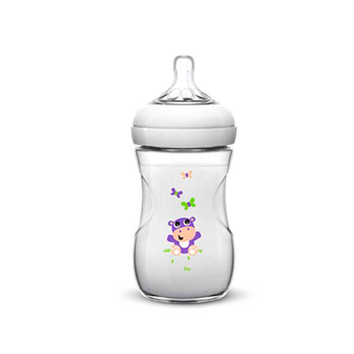 Avent Natural Baby Bottle 260ml Hippo 1U Jag Couture London - New York