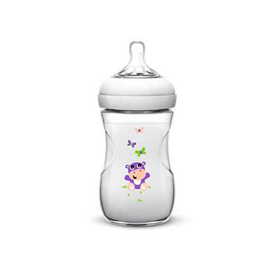 Avent Natural Baby Bottle 260ml Hippo 1U Jag Couture London - New York
