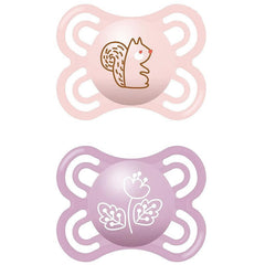 Mam Perfect Pacifier 2-6M 2 Units Pink Jag Couture London - New York
