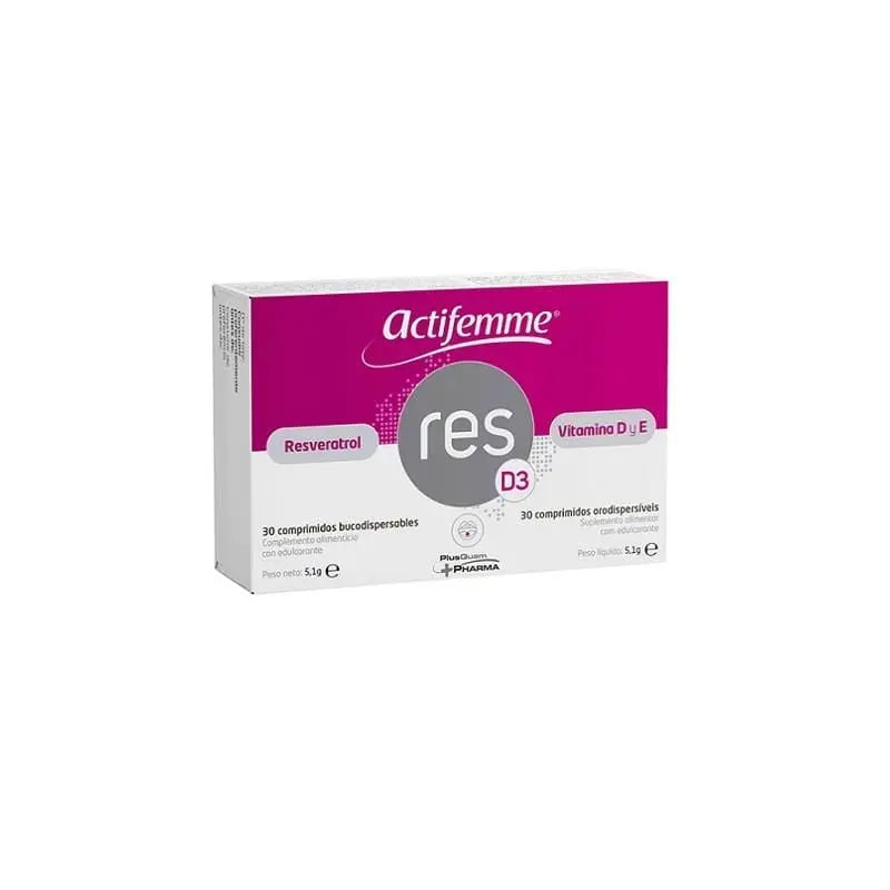 Jag Couture London - New York Actifemme Resveratrol RESD3 | Vitamin D 30 Tablets