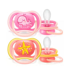 Avent Ultra Air Deco Pacifier 6-18 Months Girl 2U Jag Couture London - New York