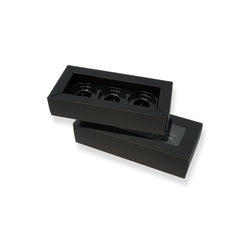 Black buffer box with 3 vac tray and sleeve for the Visser Picasso range Jag Couture London - New York