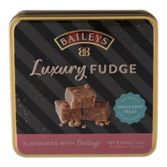 Baileys flavoured luxury fudge in square tin Jag Couture London - New York