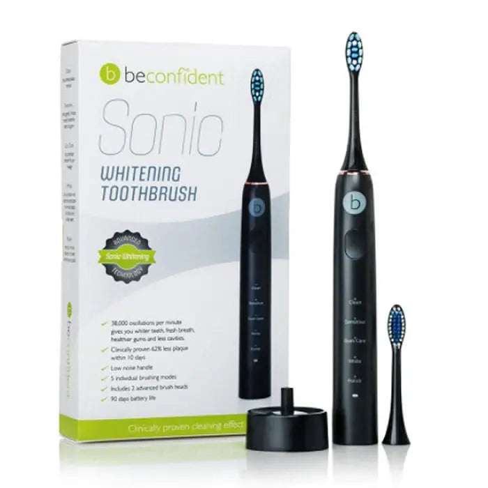 Beconfident Sonic Electric Whitening Toothbrush Black-Rose Gold Jag Couture London - New York