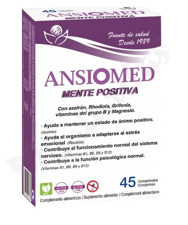 Jag Couture London - New York Bioserum Ansiomed Mente Positiva 45 Comprimidos