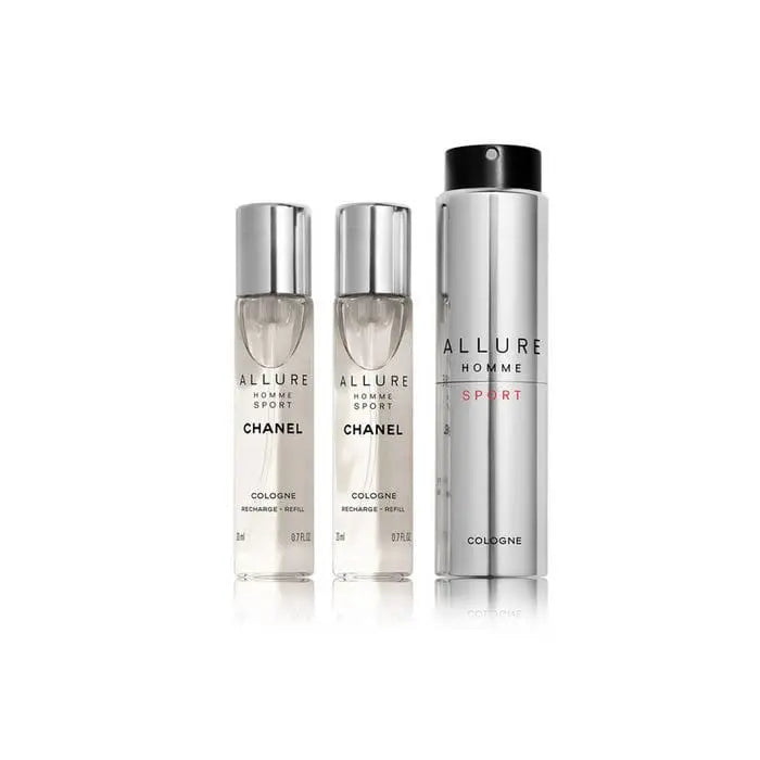 Jag Couture London - New York Chanel Allure Homme Sport Travel Spray Rechargeable Set 4 Pieces