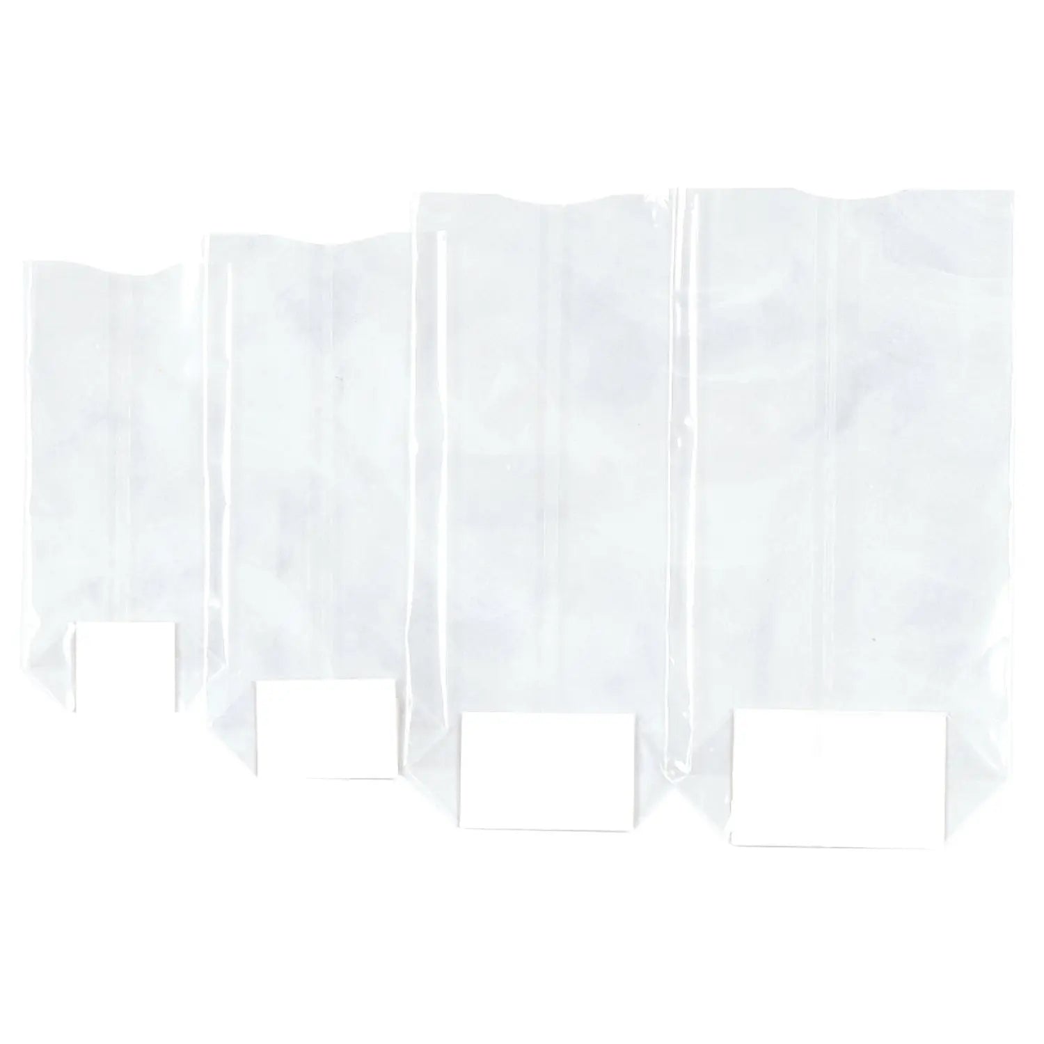 Clear block bottomed cello bags - 120 x 275mm Jag Couture London - New York