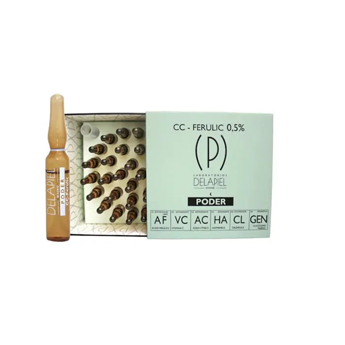 Delapiel Ampoules Power CC Ferulic 0.5% 15x2ml Jag Couture London - New York