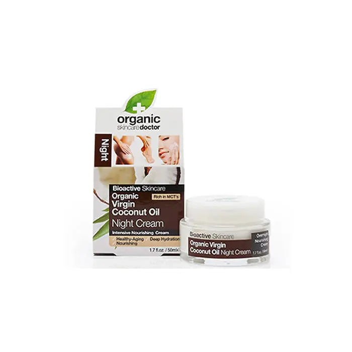 Dr Organic Virgin Coconut Oil Night Cream 50ml Jag Couture London - New York