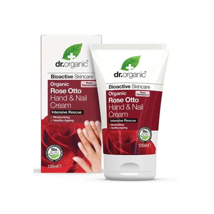 Dr. Organic Rose Otto Hand & Nail Cream 125ml Jag Couture London - New York