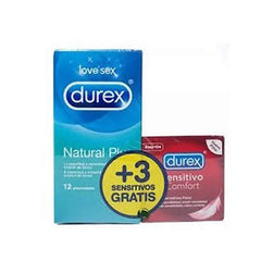 Durex Love Sex Natural Plus 12 Condoms + 3 Sensitive Jag Couture London - New York