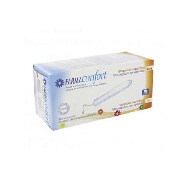 Jag Couture London - New York FarmaConfort Cotton Tampons With Applicator Size Superplus 14 Units
