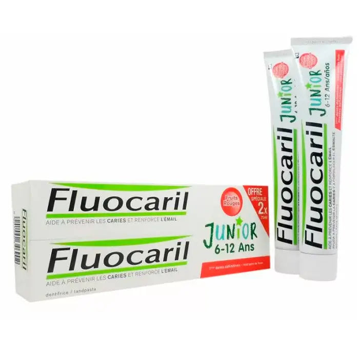 Fluocaril Junior Red Fruits Tooth Paste 2x75ml Jag Couture London - New York