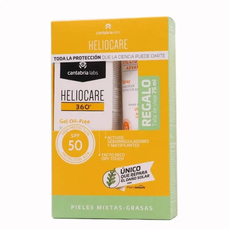 Jag Couture London - New York Heliocare 360 Oil Free Gel Dry Touch Face Spf50 50ml Set 2 Pieces