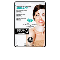 Iroha Nature Anti Age Cotton Face And Neck Mask Collagen 1 Unit Jag Couture London - New York