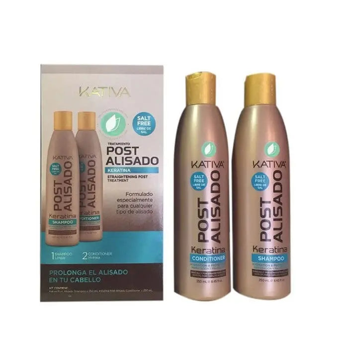 Jag Couture London - New York Kativa Keratina Shampoo Straight Hair 250ml Set 2 Pieces