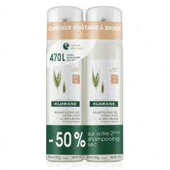 Klorane Oatmeal Dry Shampoo For Brown Hair 2x150ml Jag Couture London - New York