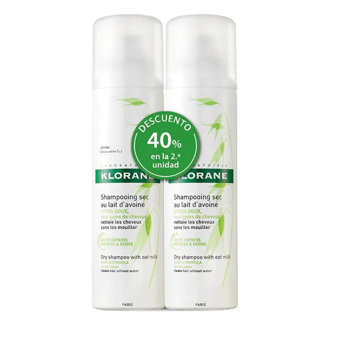 Klorane Ultra Gentle Dry Shampoo Oat Extract 2x150 ml Jag Couture London - New York