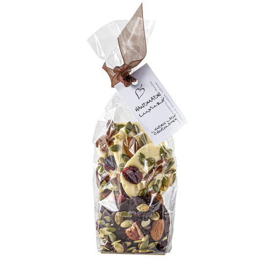 Linden Lady gift bags of assorted chocolate mendiants