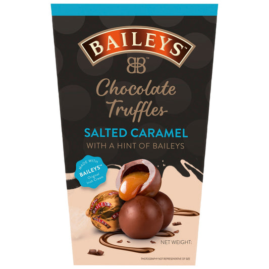 Baileys salted caramel twist wrapped truffles in carton