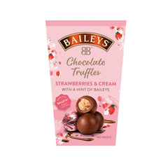 Baileys strawberry & cream twist wrapped truffles in carton