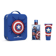 Marvel Captain America Eau De Toilette Spray 100ml Set 3 Pieces Jag Couture London - New York