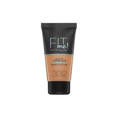 Maybelline Fit Me Matte + Poreless Foundation 332 Golden Caramel 30ml Jag Couture London - New York