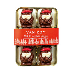 Milk chocolate Santa figures with hazelnut filling in cello pack Jag Couture London - New York