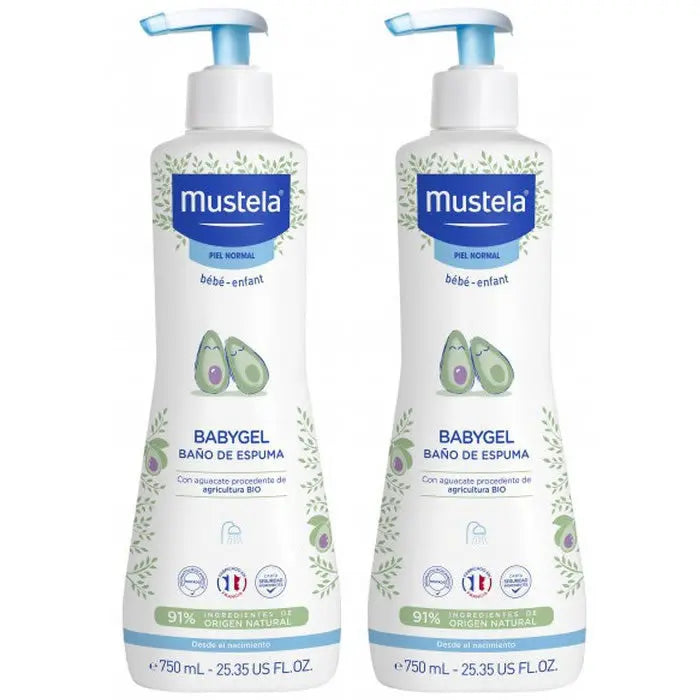 Mustela Babygel Foaming Bath 2x750ml Jag Couture London - New York