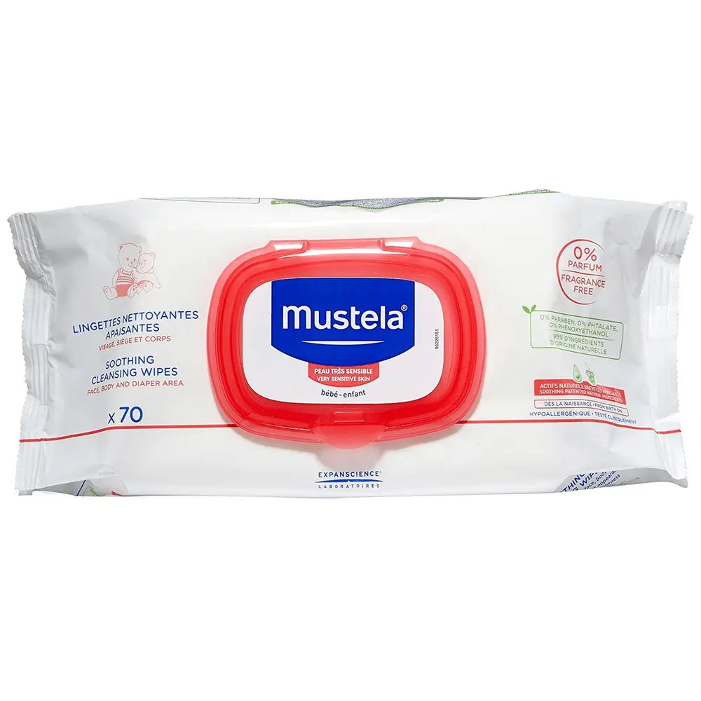 Jag Couture London - New York Mustela Comfort Cleaning Wipes Without Perfume 70 Wipes