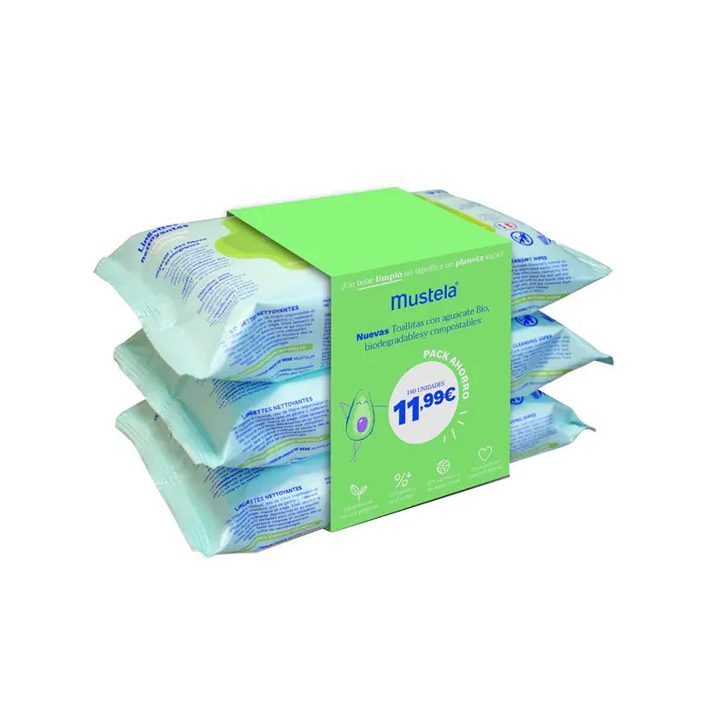 Mustela Wipes 3x60 Units Jag Couture London - New York