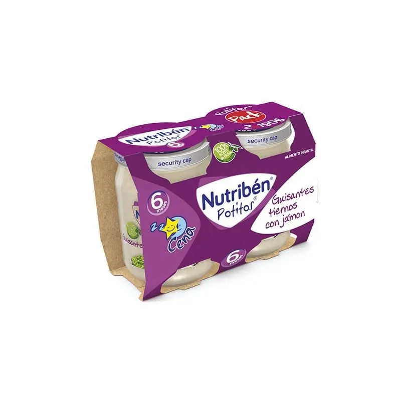 Jag Couture London - New York Nutriben Nutribén Potito Cena Bipack Guisantes Tiernos Con Jamón 2x 190g