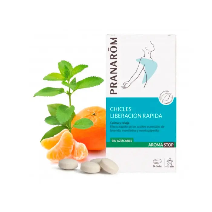 Pranarom Aromastop Quick Release Chewing Gum 24U Jag Couture London - New York