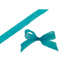 Jade organza woven edge ribbon
