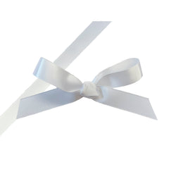 White single faced satin ribbon
