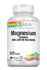 Solaray Big Magnesium Citrate 180 Vcaps Jag Couture London - New York