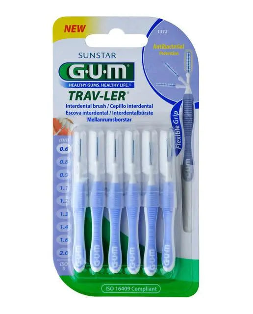 Sunstar Gum Interdental Brush 0,6mm Trav-Ler 6 Uds Jag Couture London - New York