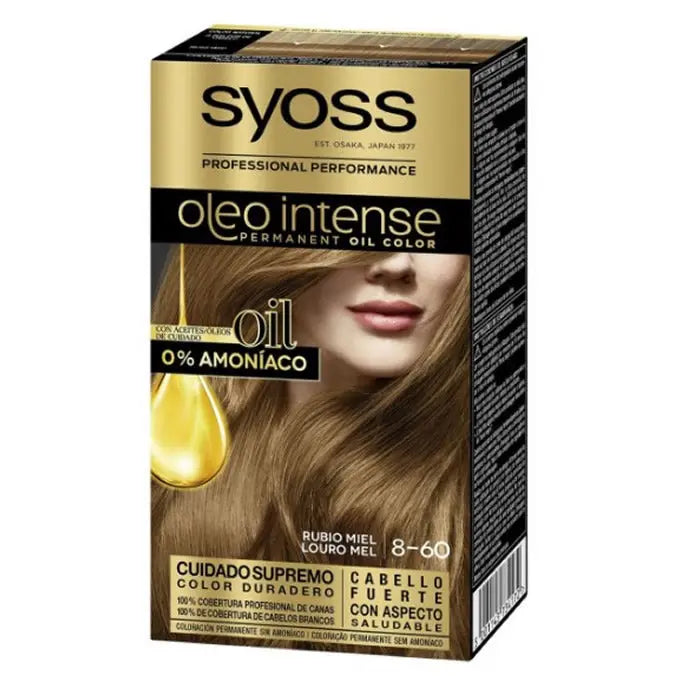 Syoss Oleo Intense Permanent Hair Color 8-60 Honey Blonde Jag Couture London - New York