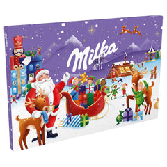 Milka Advent calendar containing a mix of milk chocolate crème filled figures
