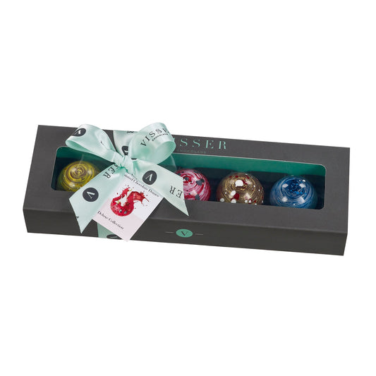 Deluxe gift box of 5 Picasso chocolates with menu tag